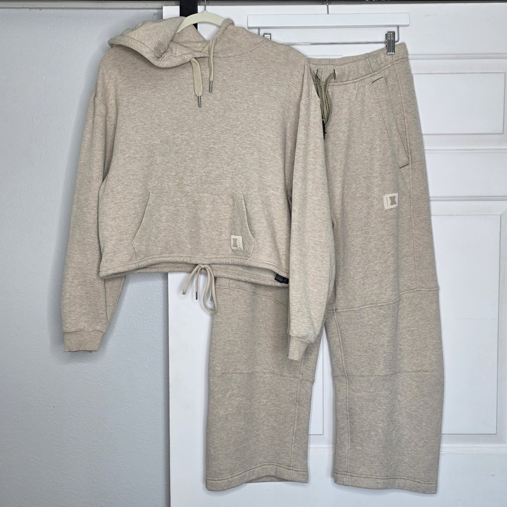 Savage X Fenty Hoodie Sweatpants Outfit Beige Size M